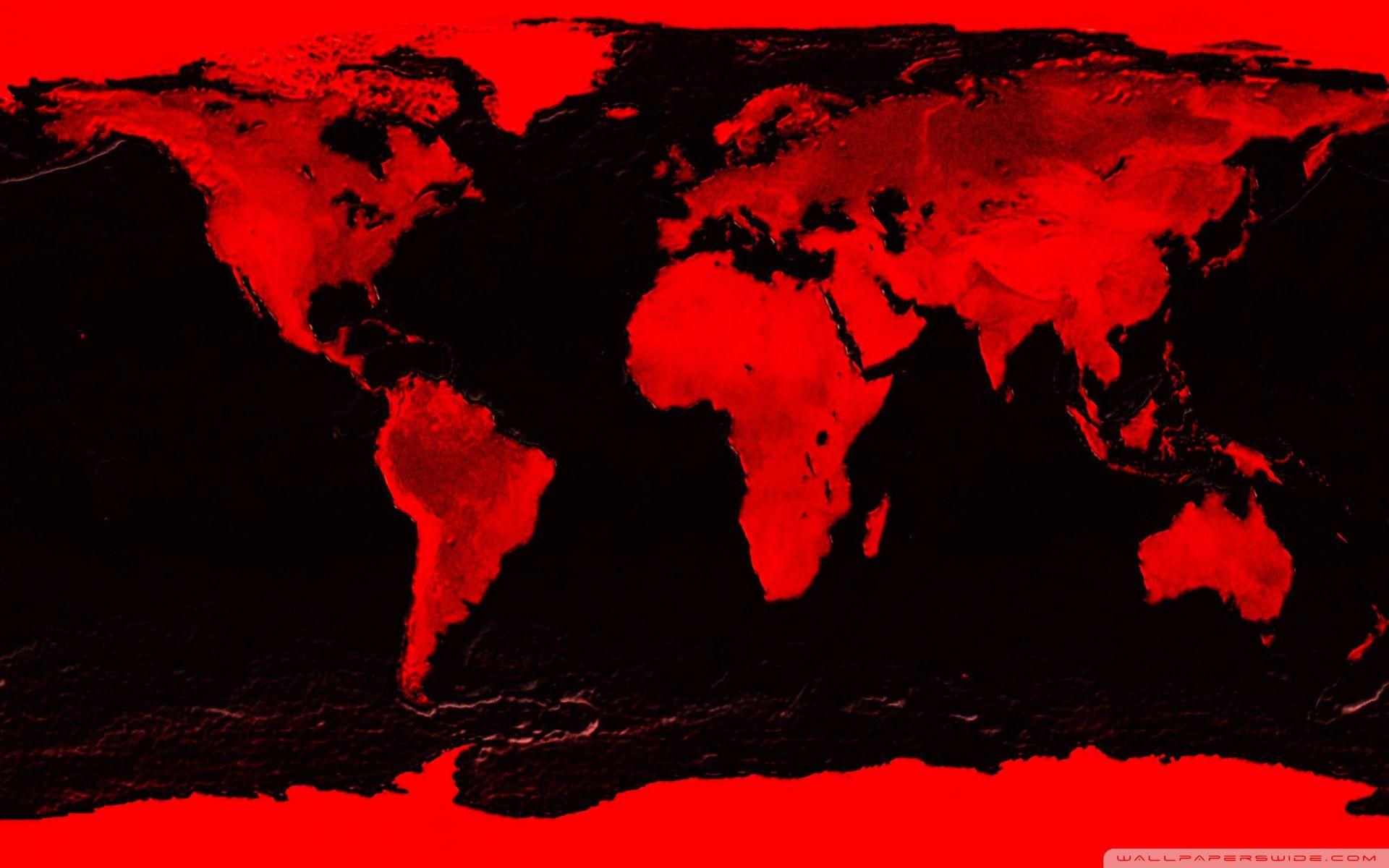 Red And Black Map ❤ 4K HD Desktop Wallpaper for