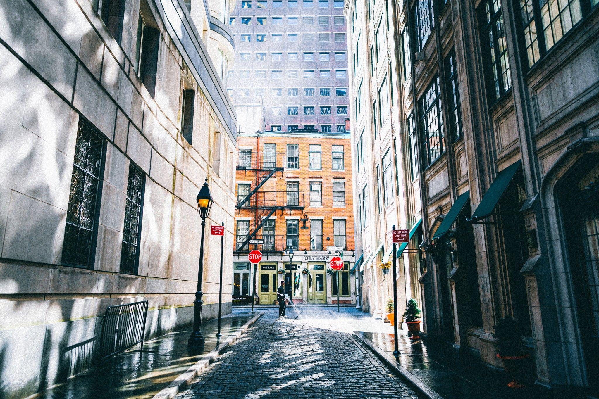 Manhattan, New York street wallpaper