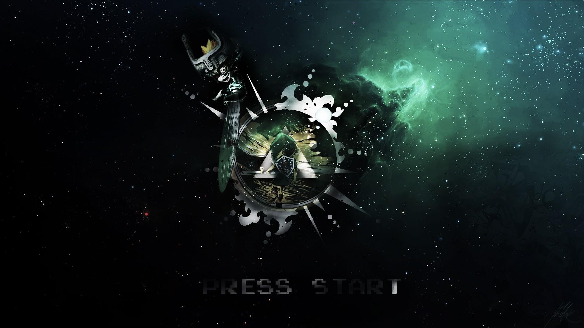 Galaxies triforce the legend of zelda start wallpaper