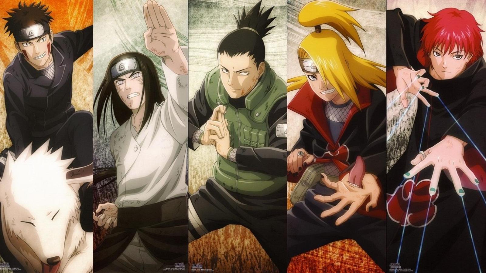 KIBA AKAMARU NEJI SHIKAMARU DEIDARA SASORI WALLPAPER