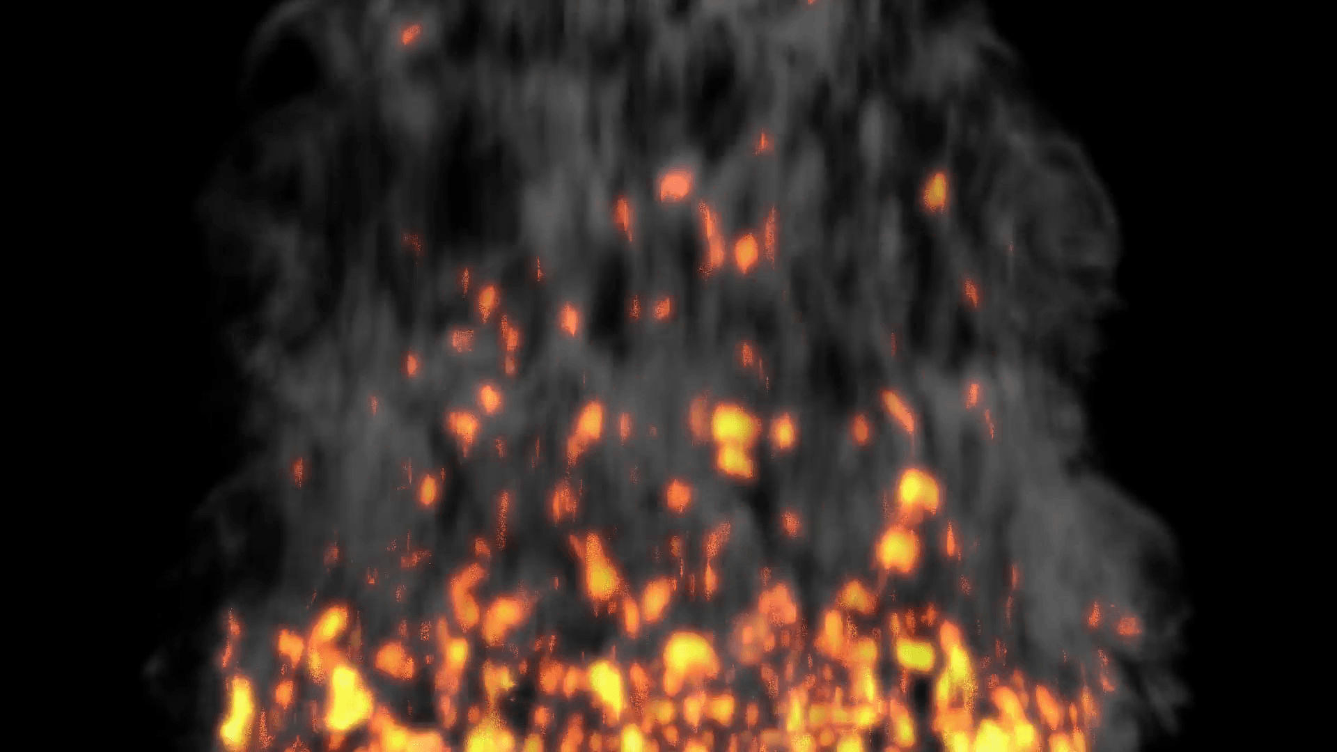 Animated realistic fire with smoke on transparent background 4