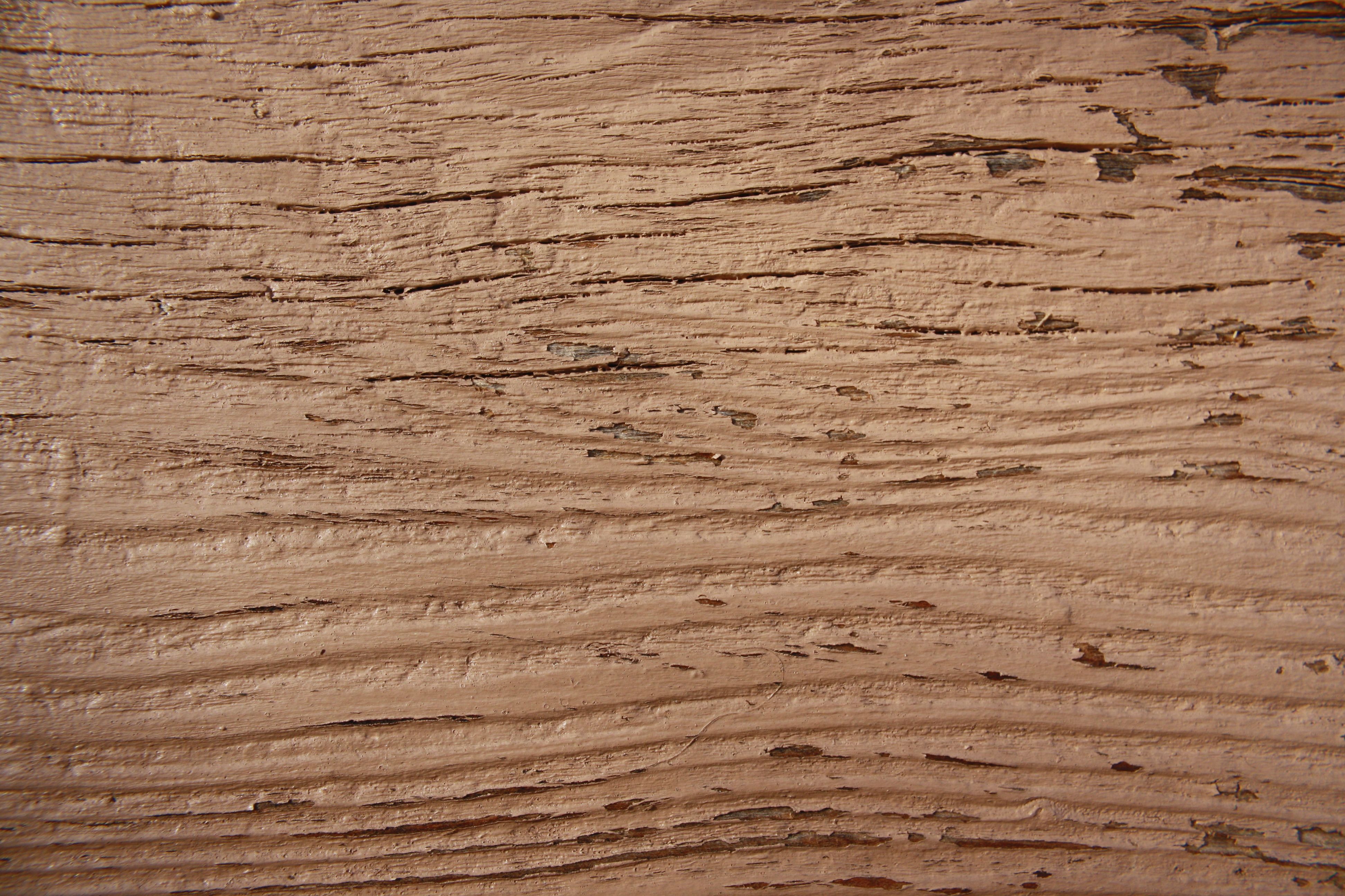 Wood Grain Closeup Texture with Brown Peeling Paint Picture. Free