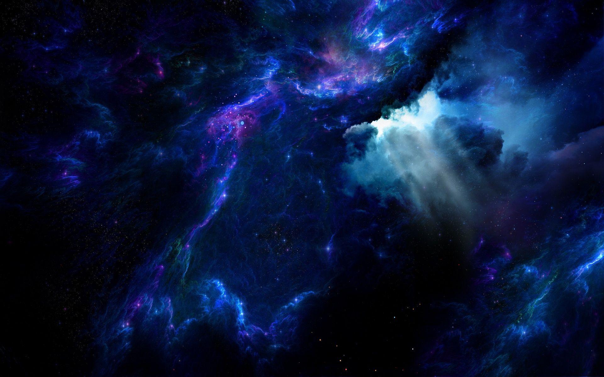 Blue stars Outer space Galaxy wallpaper BackgroundWallpaper. HD
