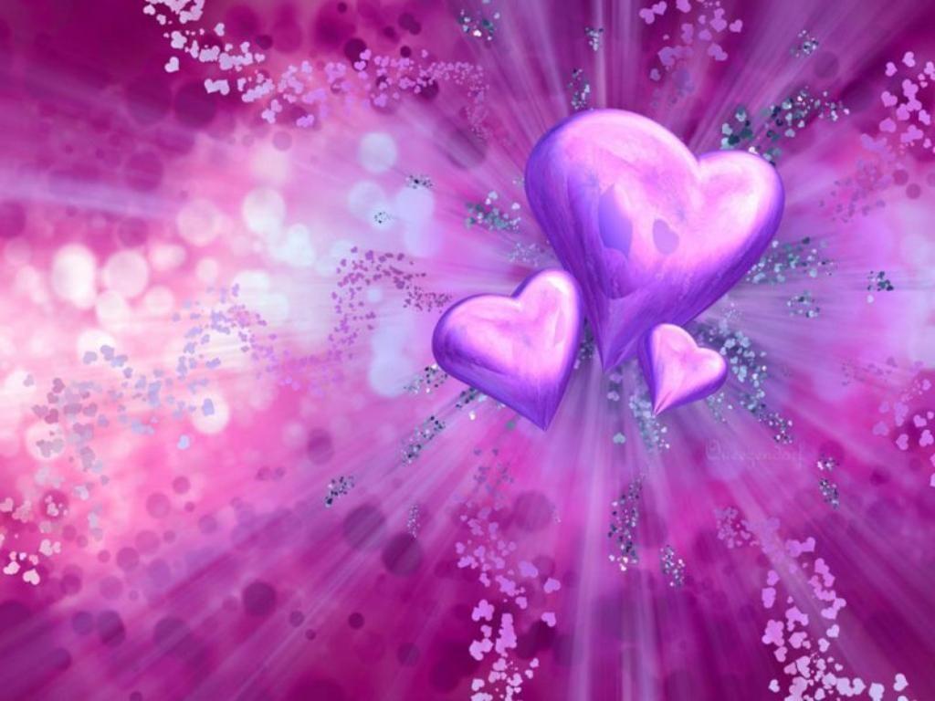 Pink And Purple Heart Backgrounds - Wallpaper Cave.
