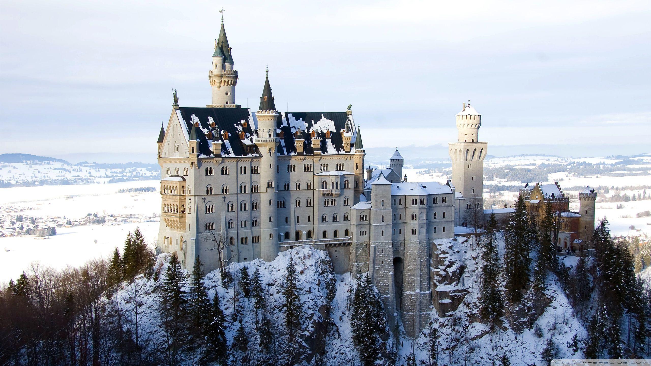 Neuschwanstein Castle in Germany, Winter ❤ 4K HD Desktop Wallpaper