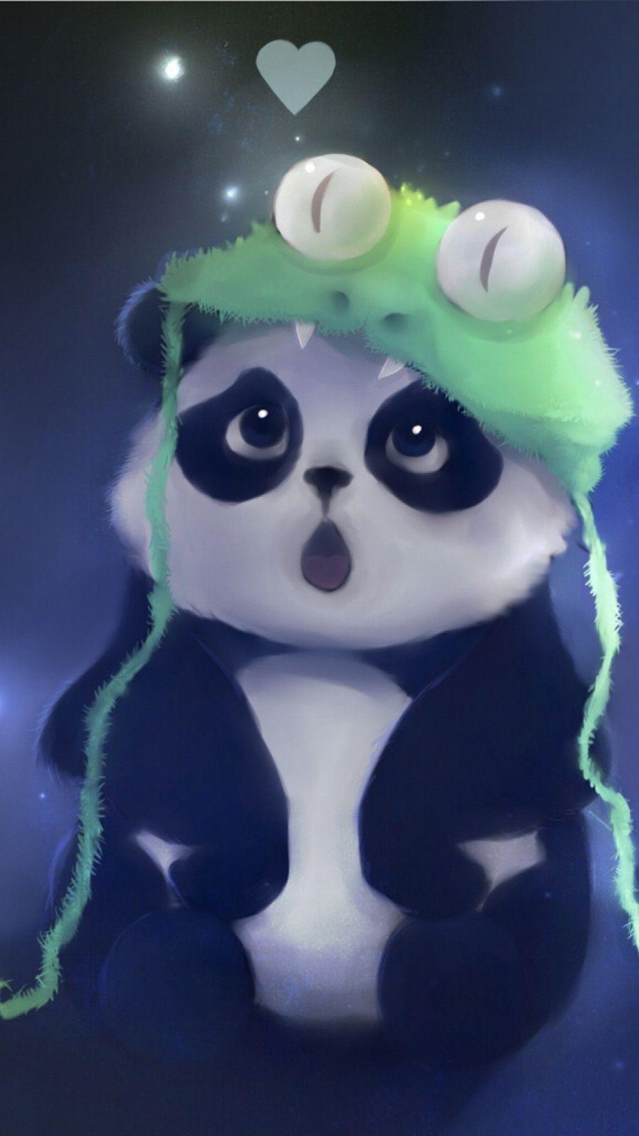 Cute Panda Painting Mobile Wallpaper