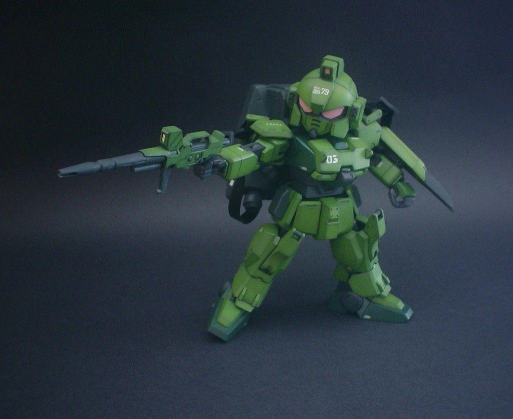SD Gundam Ground Type E Custom: Modeled By Kenneth. Sci Fi