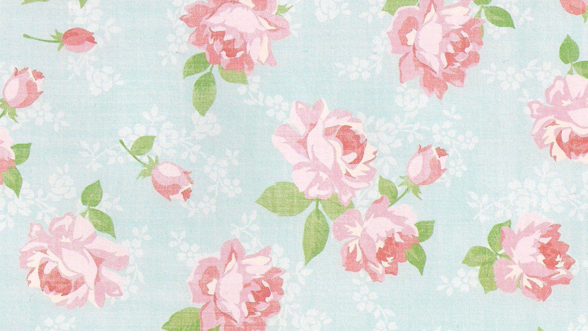 Free Vintage Flower Wallpaper