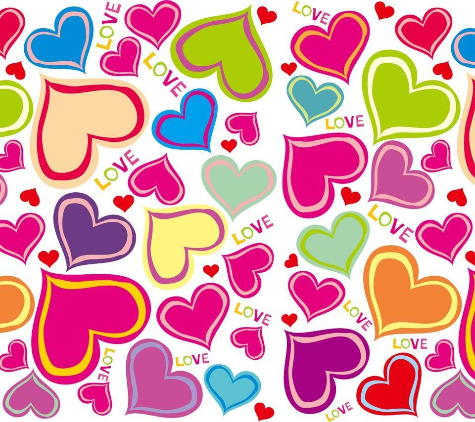 Love Hearts. Heart wallpaper, Heart wallpaper hd, Cartoon heart