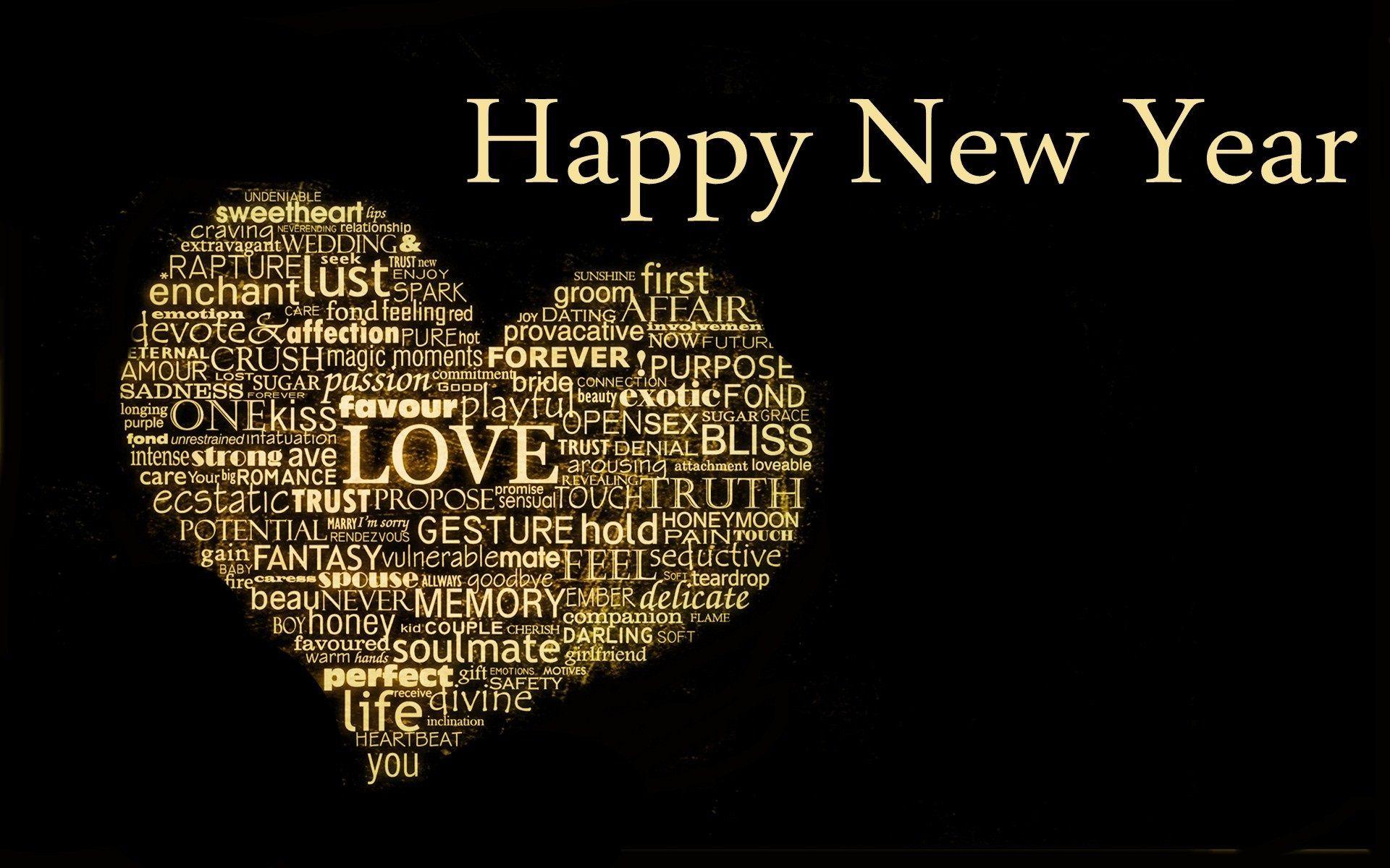 happy new year wishes heart love latest HD wallpaper HD