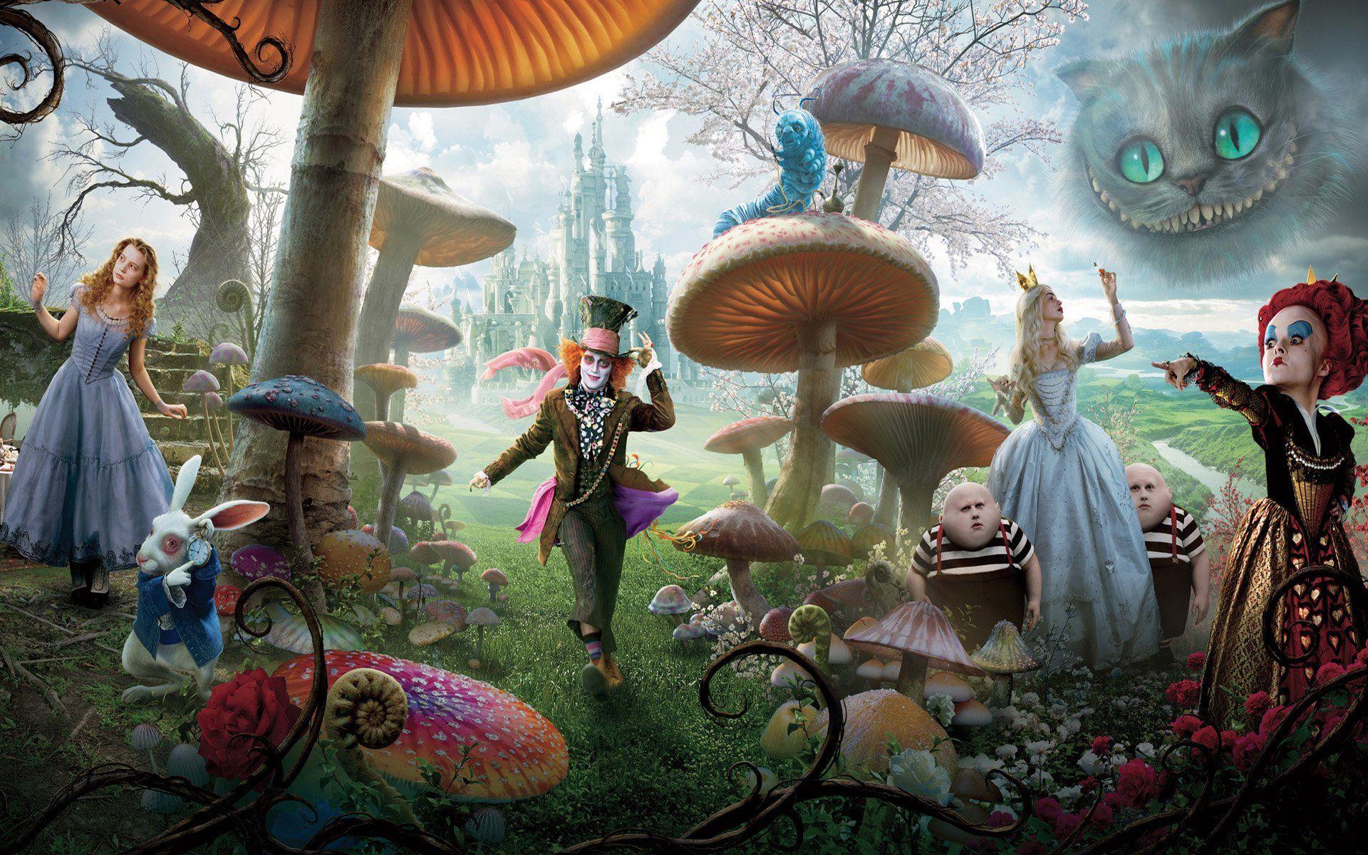 tim burton alice in wonderland wallpaper