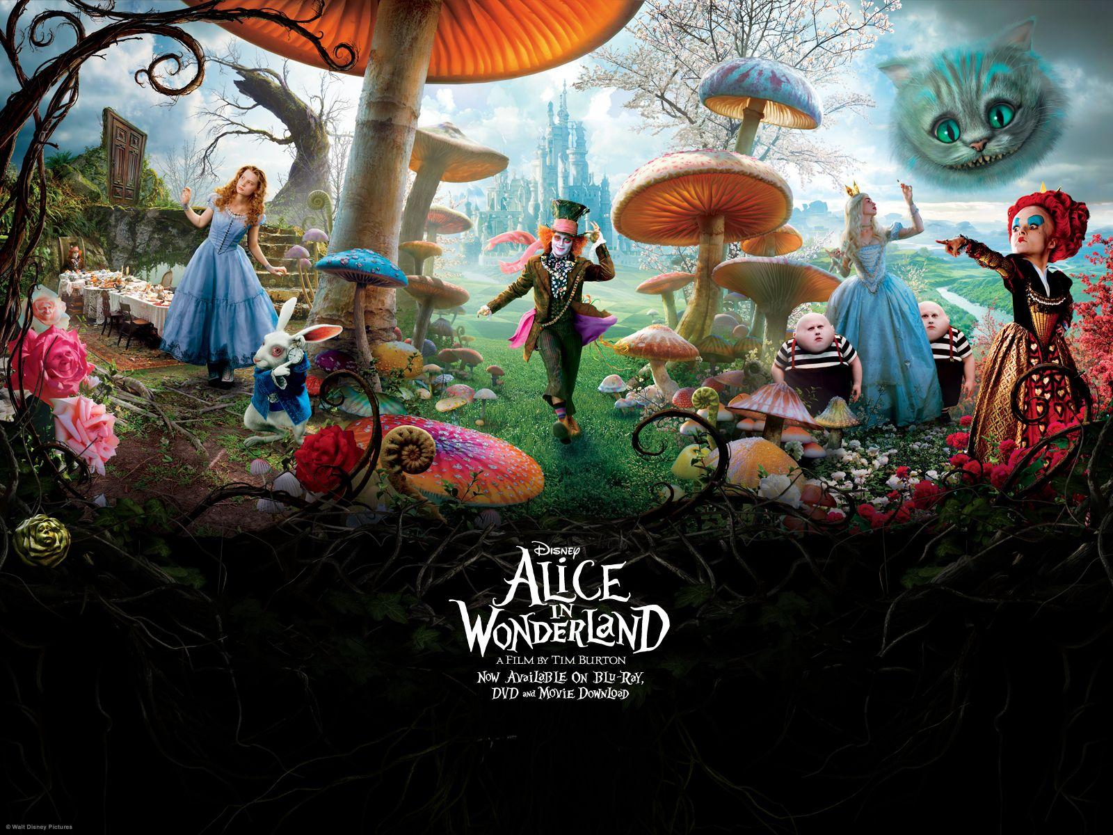 Alice In Wonderland Tim Burton Movie Desktop Wallpaper