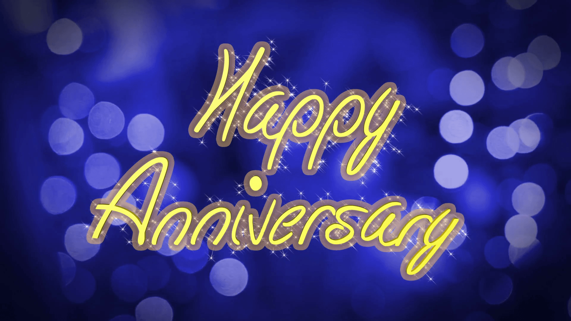 Happy Anniversary creative congratulation message, celebration, blue