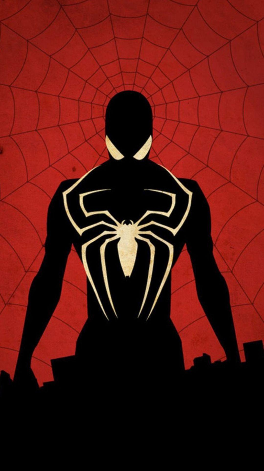 Spiderman In Black HD Mobile Wallpaper