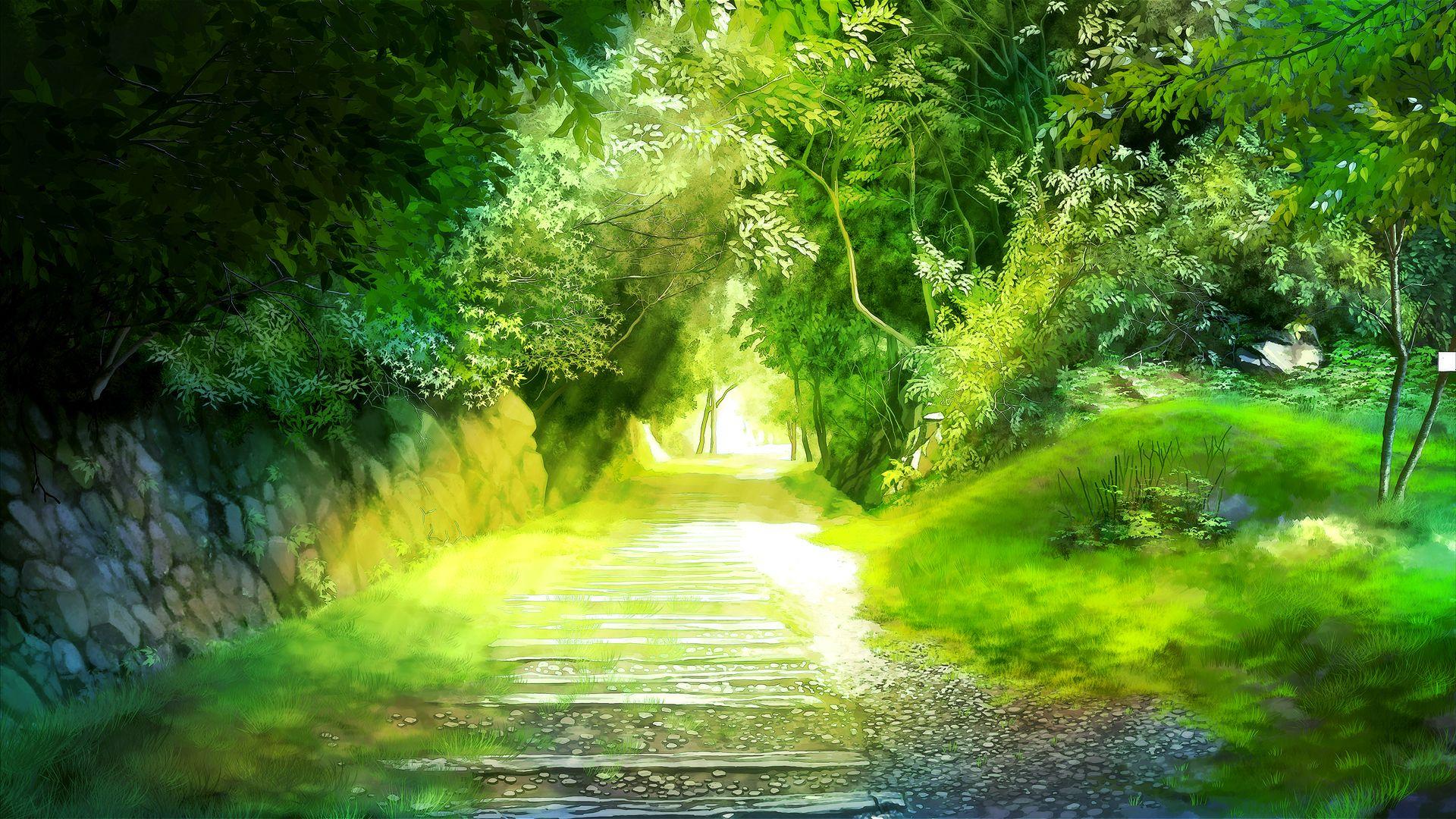 Materi Pelajaran 5: Anime Forest Backgrounds Scenery