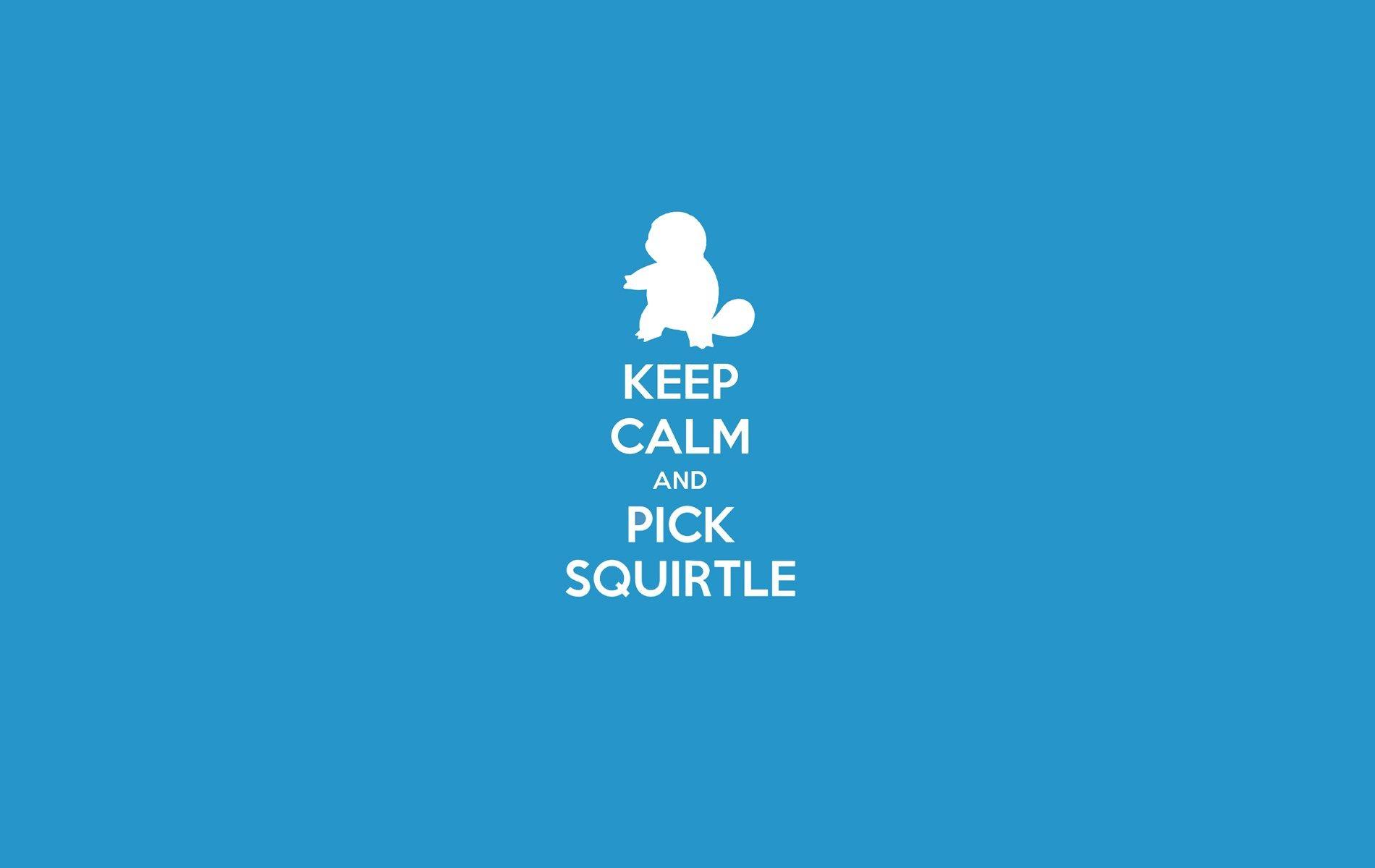 Keep Calm Blue Pokemon Squirtle