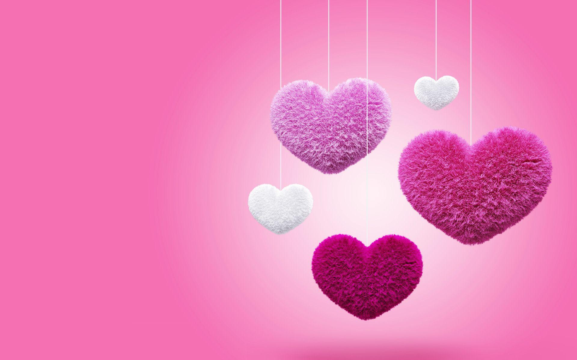 Wallpaper.wiki Awesome 3D Hearts Wallpaper For Desktop PIC