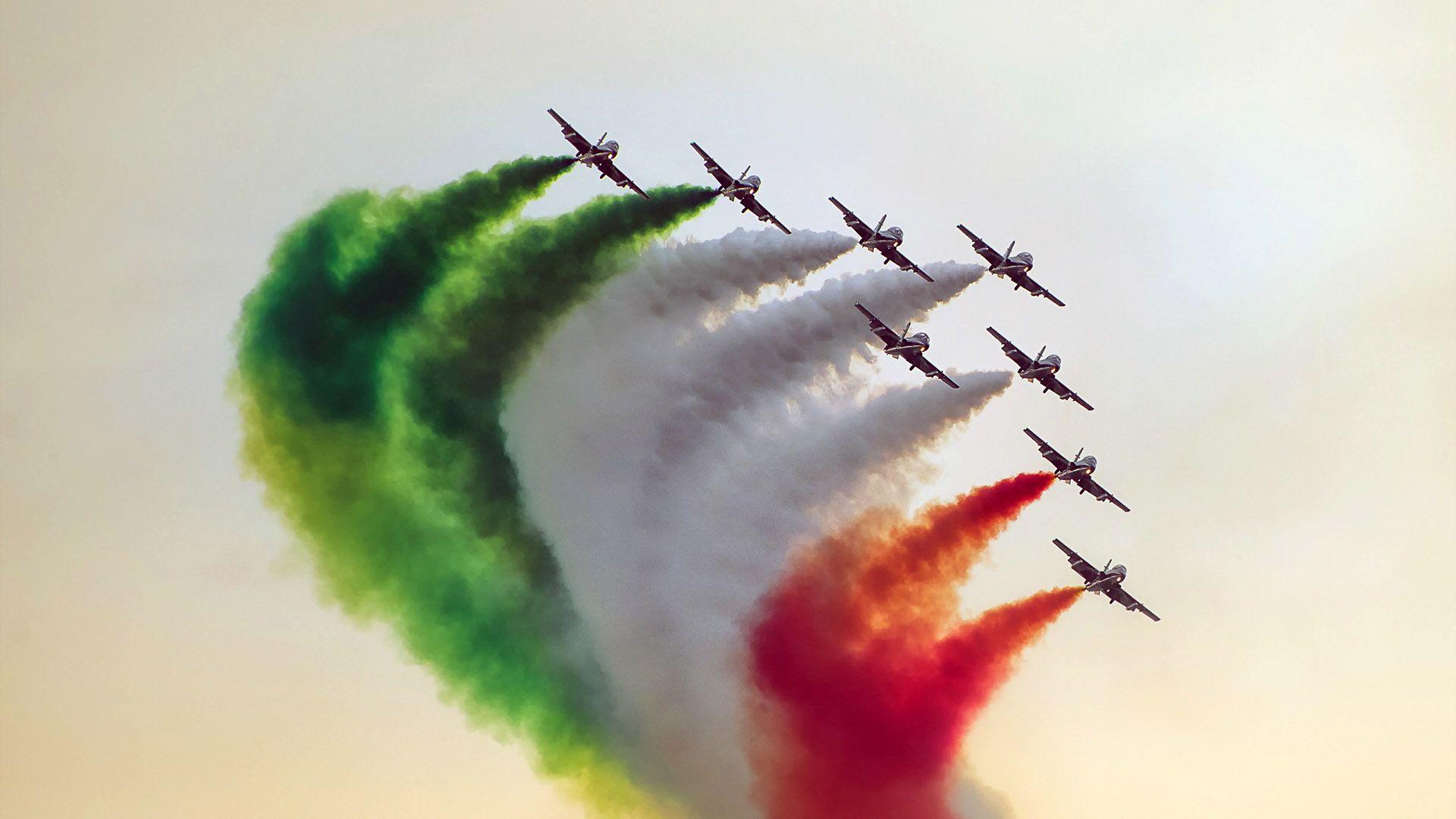 Indian Air Force Fighter Jets Air Show Flag Wallpaper