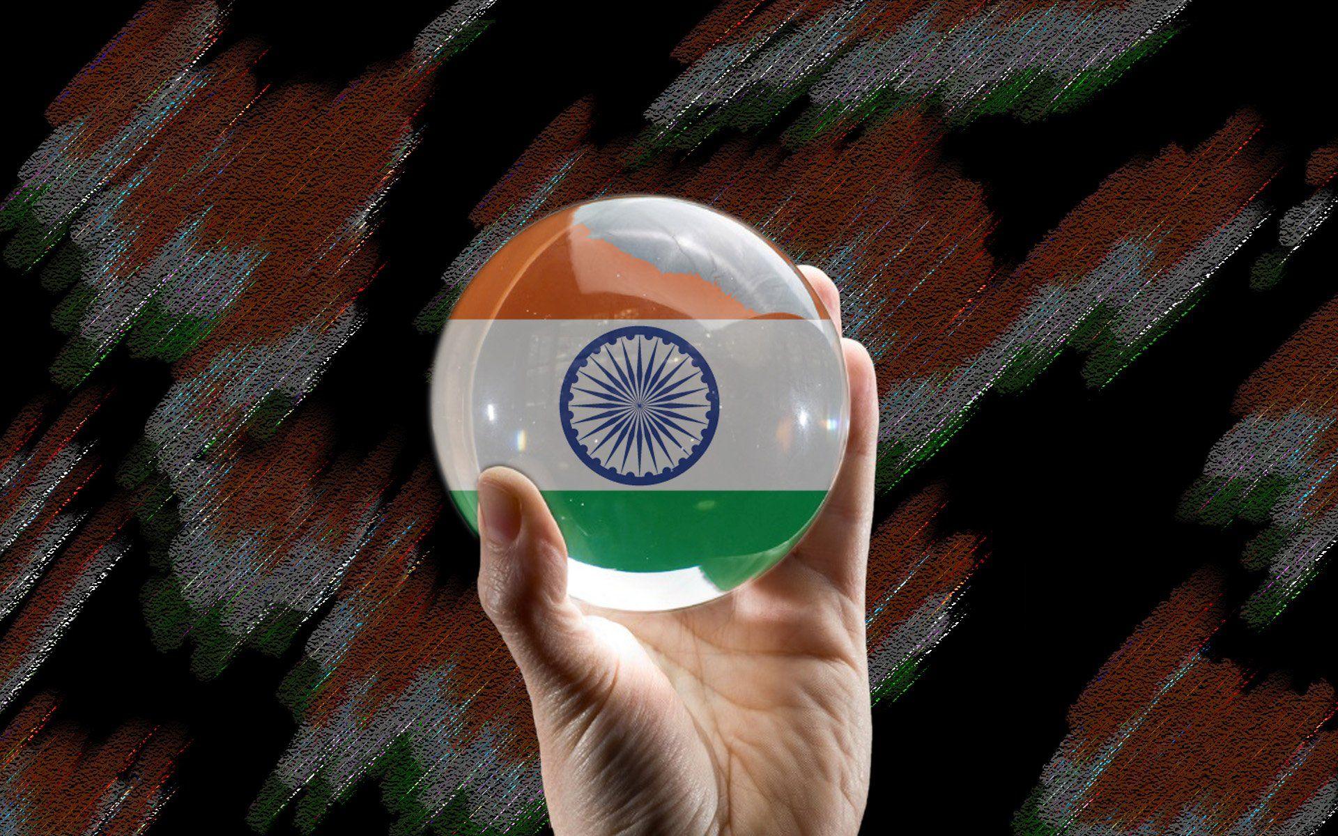 Holding The Indian Flag