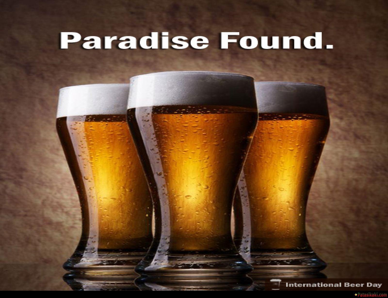 Paradise Found Happy Beer Day, Download Fastival greetings, HD