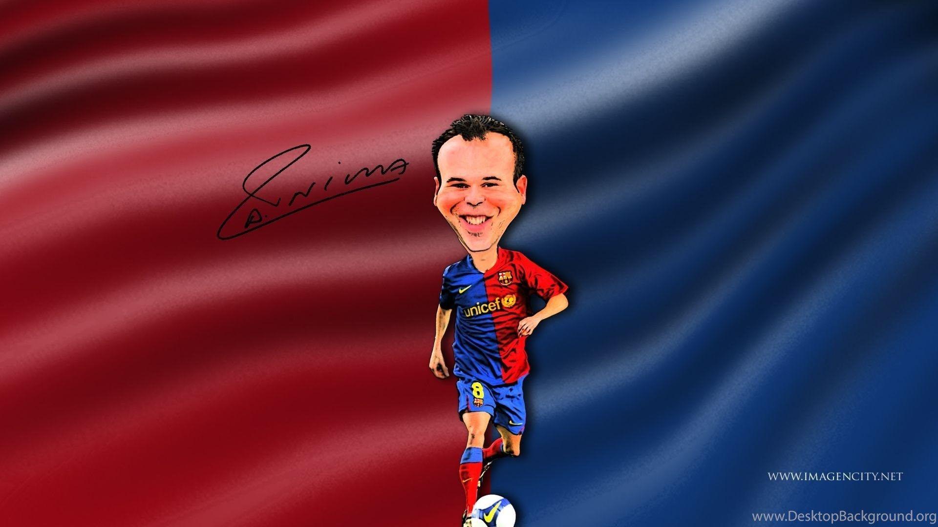 Andres Iniesta Funny Cartoon Wallpaper Football HD Wallpaper