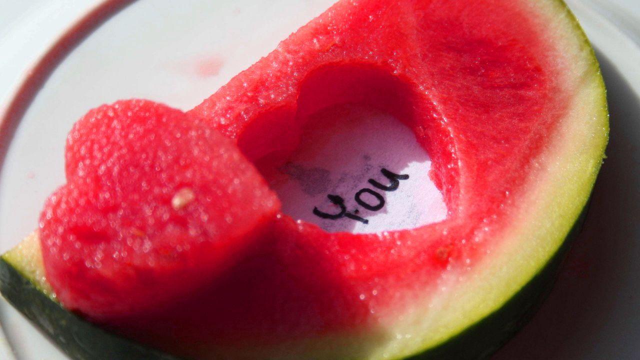 watermelon HD heart wallpaper