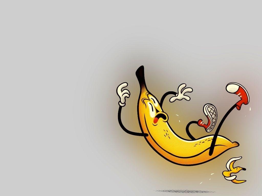 Funny Banana Slip Wallpaper Wide. stuff. Bananas