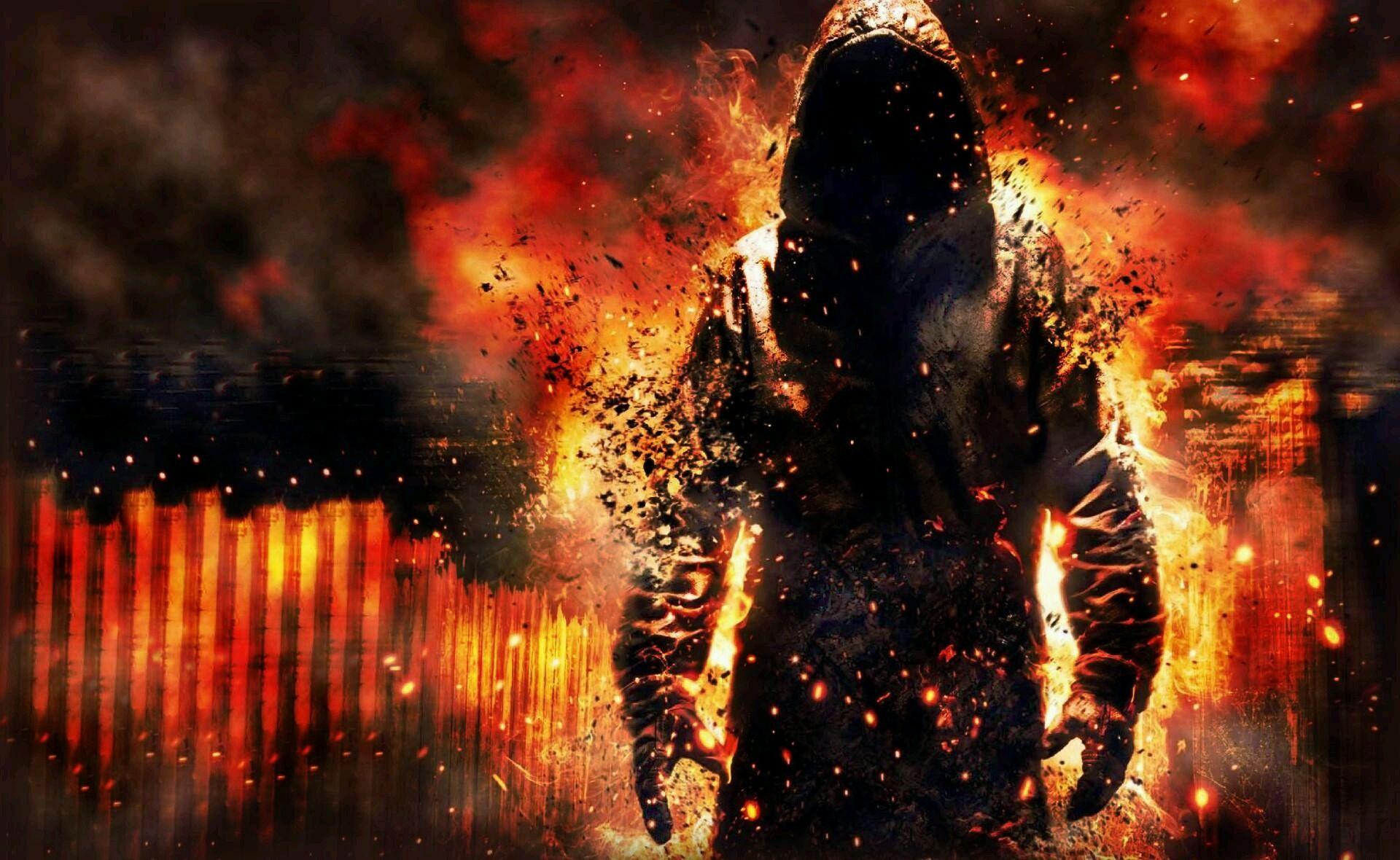 The Fire Man Full HD Wallpaper and Background Imagex1180