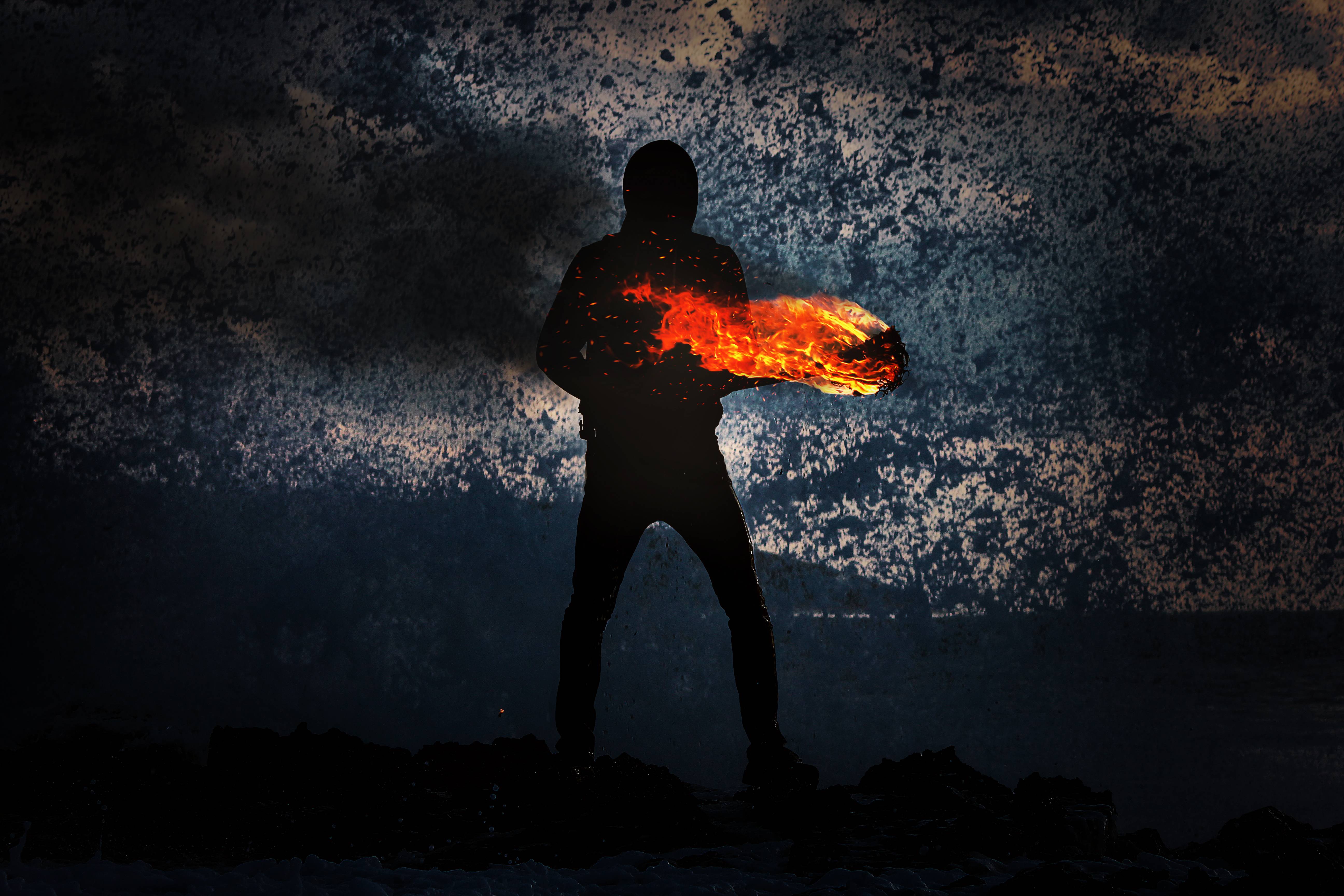 Man With Fire, HD Photography, 4k Wallpaper, Image, Background