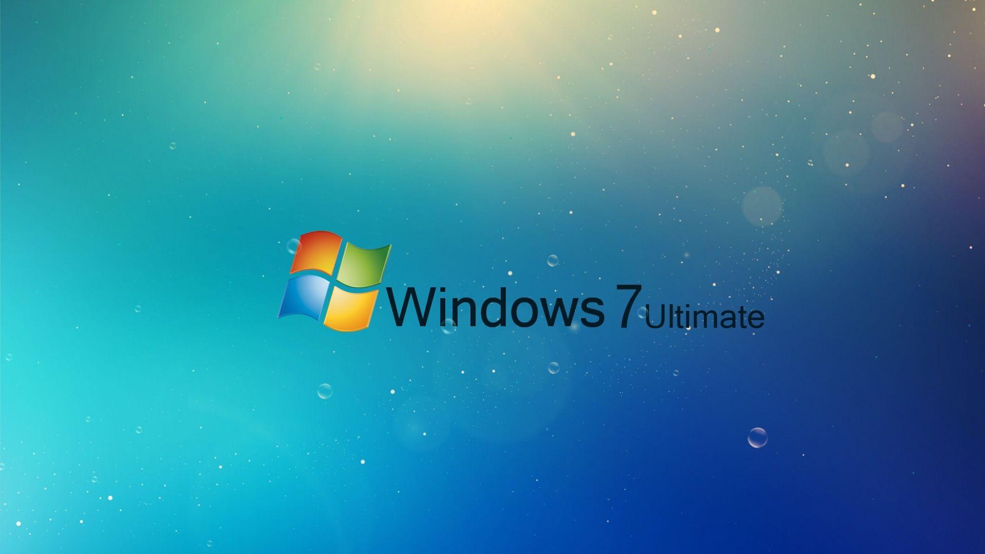 Download Wallpaper 1920x1080 windows ultimate, blue, drops Full