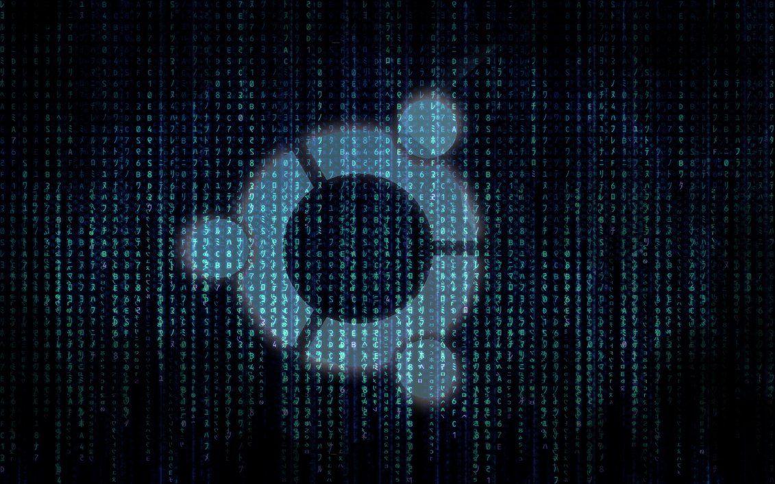 Download The Blue Matrix Ubuntu Wallpaper