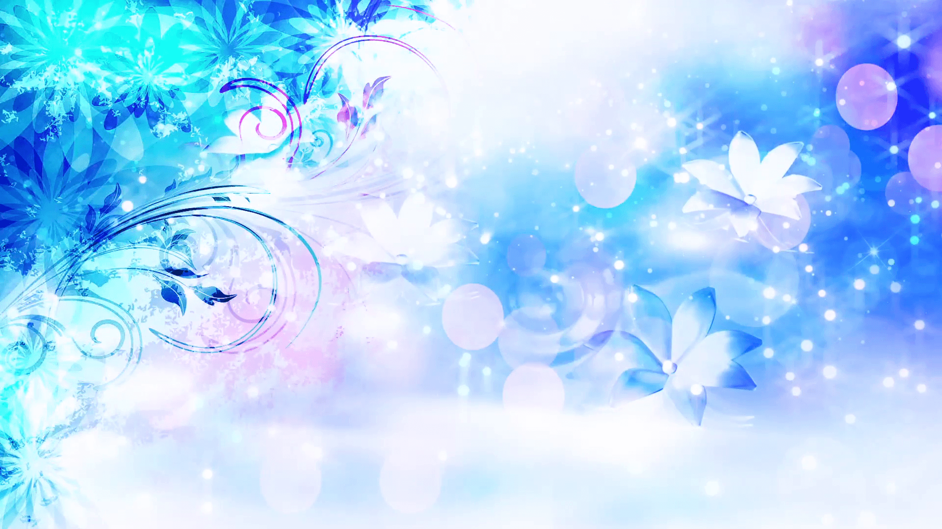 Blue Flowers Wedding Background 02 Stock Video Footage