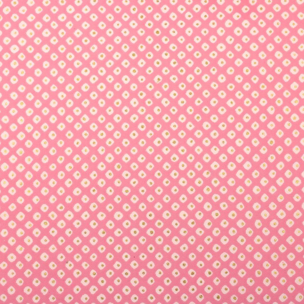Japanese Chiyogami Paper Polkadot Pink 940c