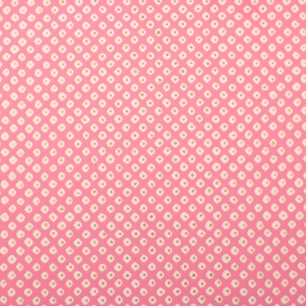 Japanese Chiyogami Paper Polkadot Pink 940c