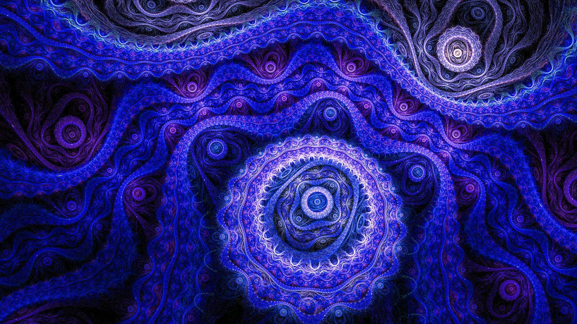 Download Wallpaper 1920x1080 abstract, blue, pattern, purple, dark