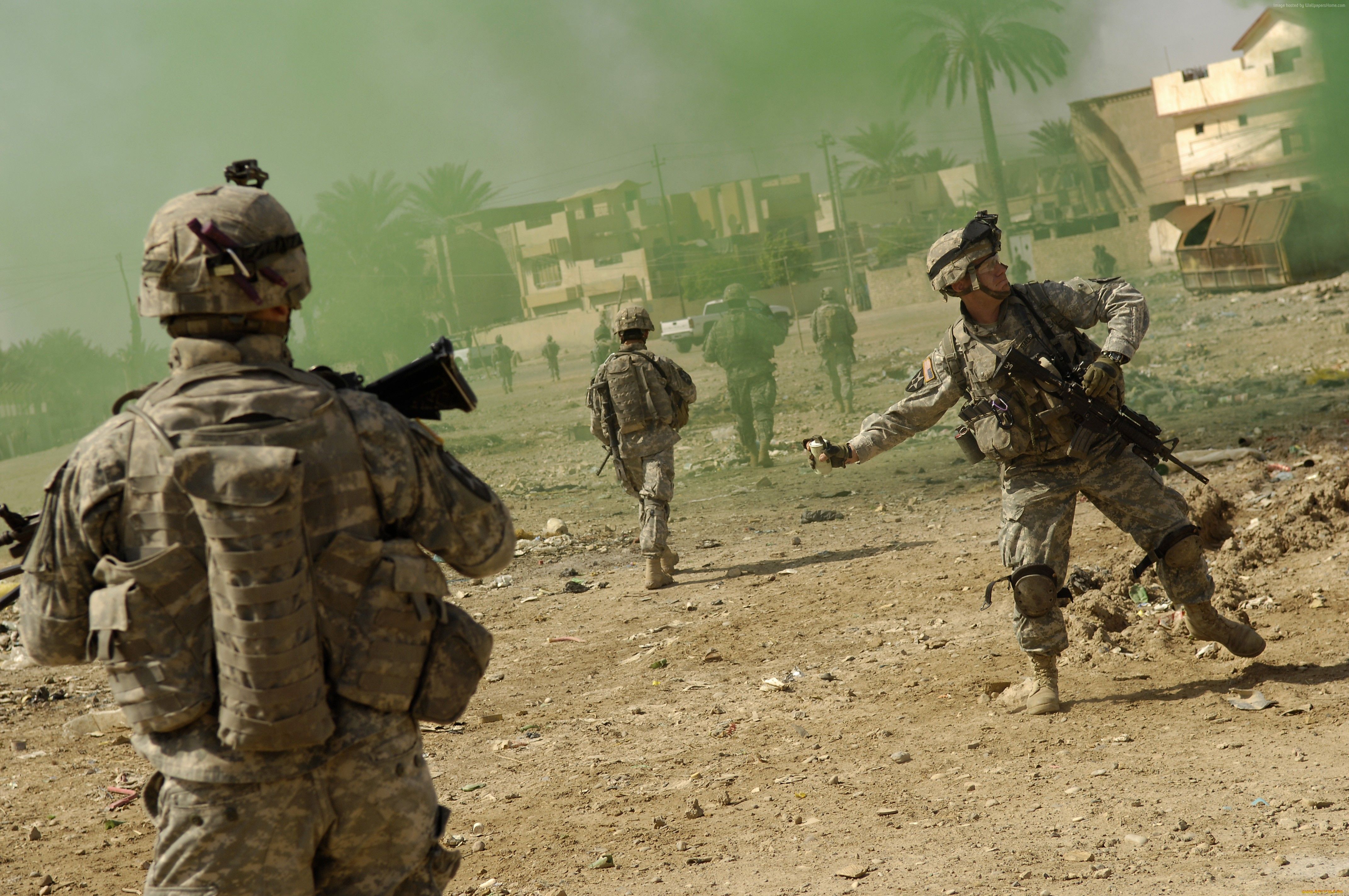 Wallpaper soldier, hand grenade, U.S. Army, evacuation, Iraq, troops