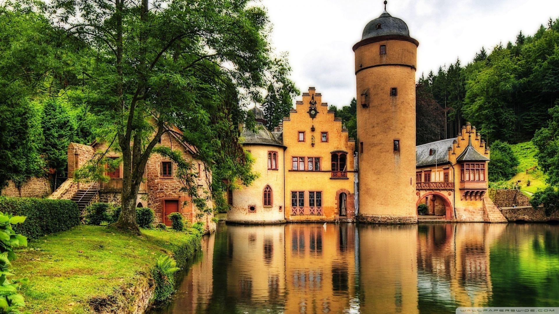 Mespelbrunn Castle, Germany ❤ 4K HD Desktop Wallpaper for 4K Ultra