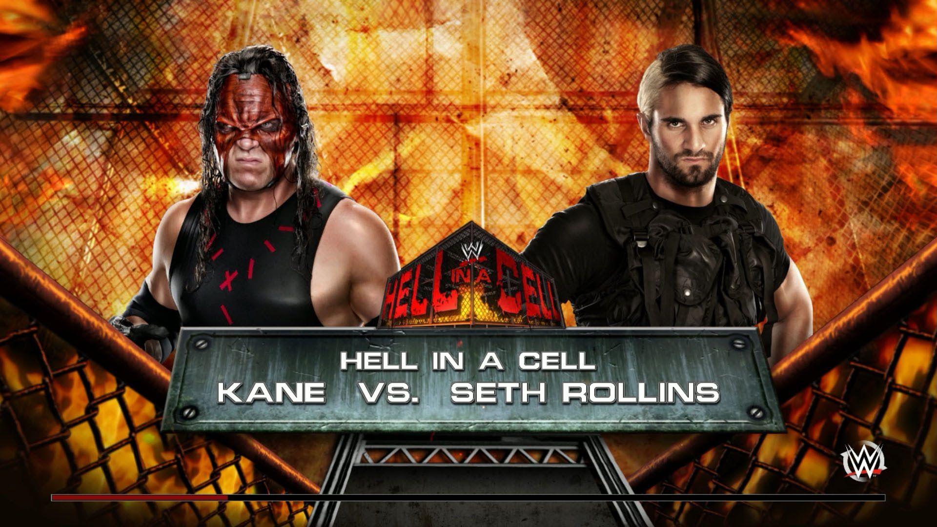 WWE 2k15. HELL IN A CELL. DEMON KANE vs SETH ROLLINS
