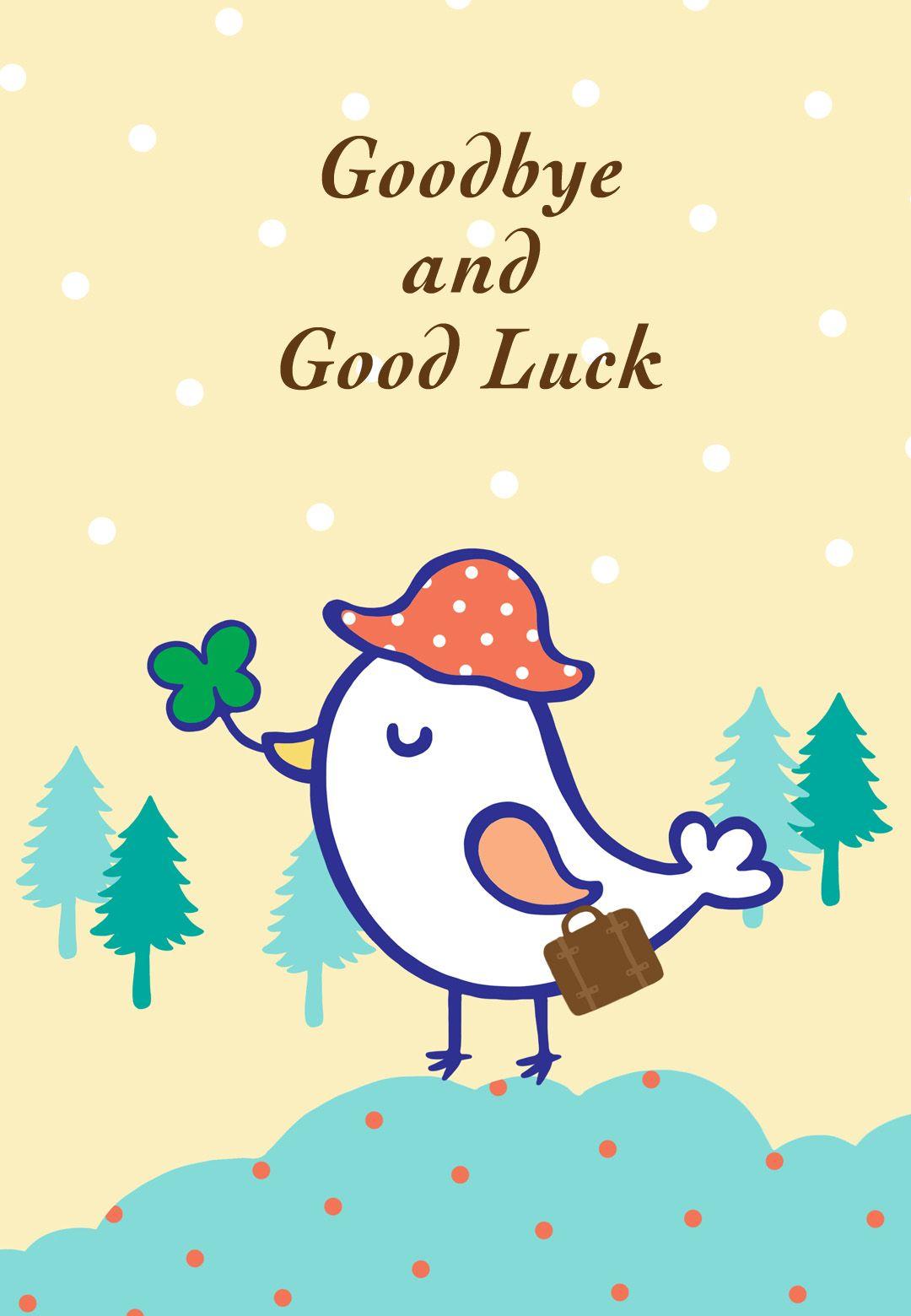 Free Printable Goodbye And Good Luck Greeting Card. Littlestar