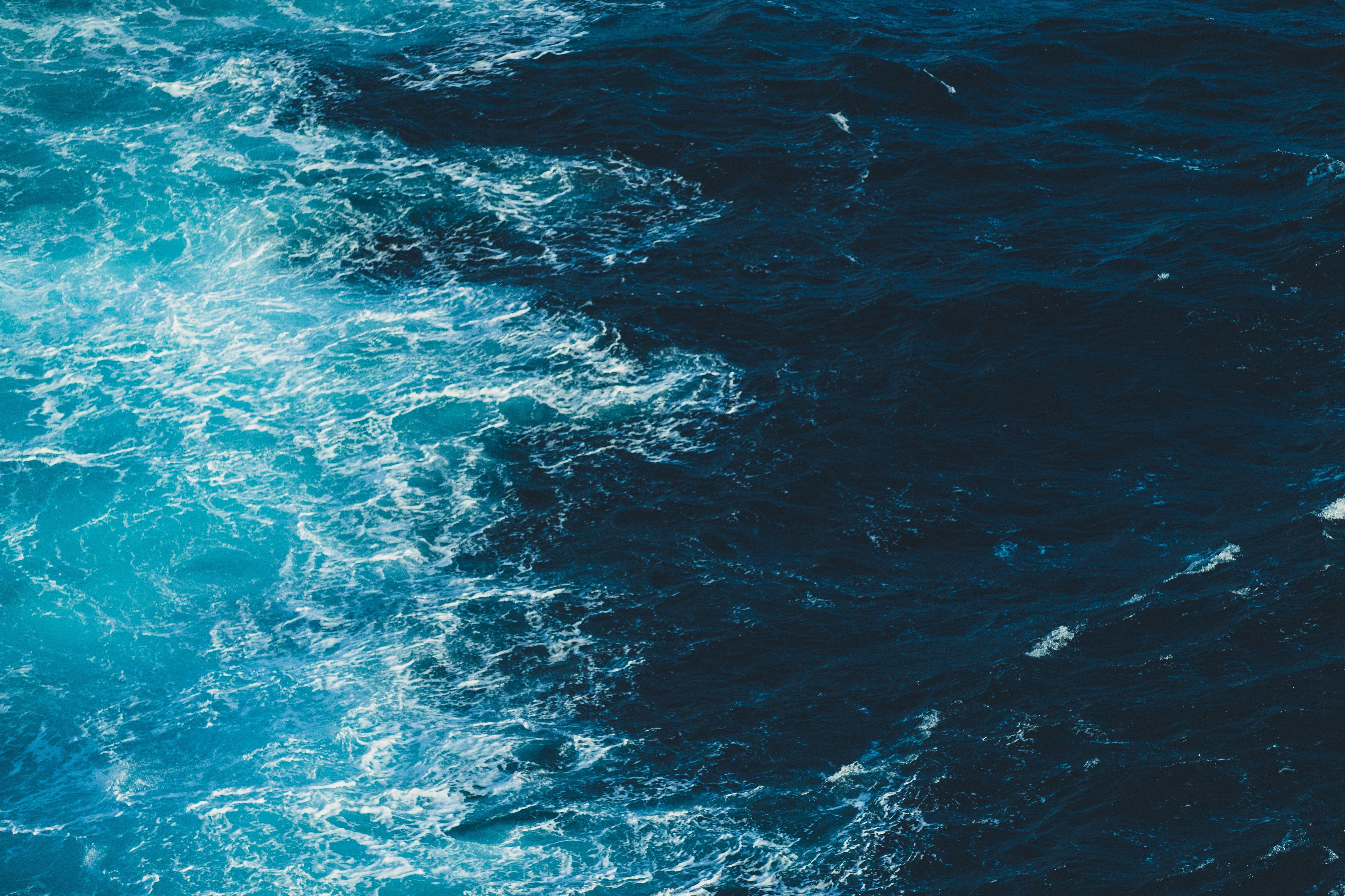 Download wallpaper 5472x3648 sea, ocean, waves HD background