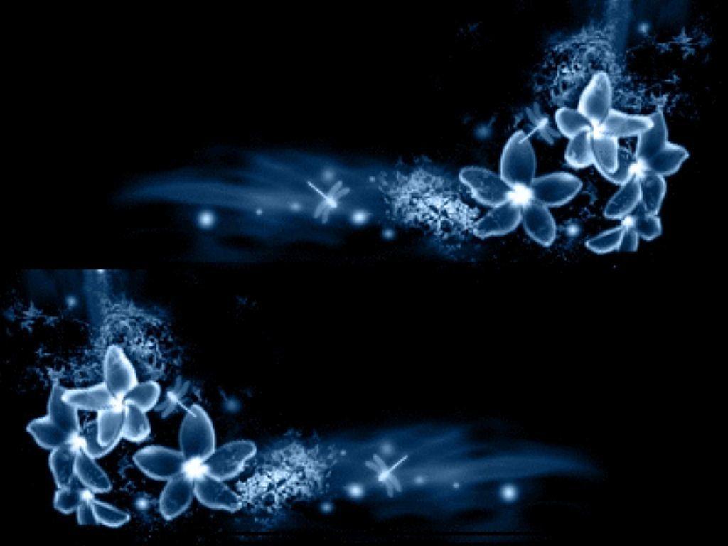 Blue Hearts Flowers Design (1024x768 pixel) Nature HD Wallpaper