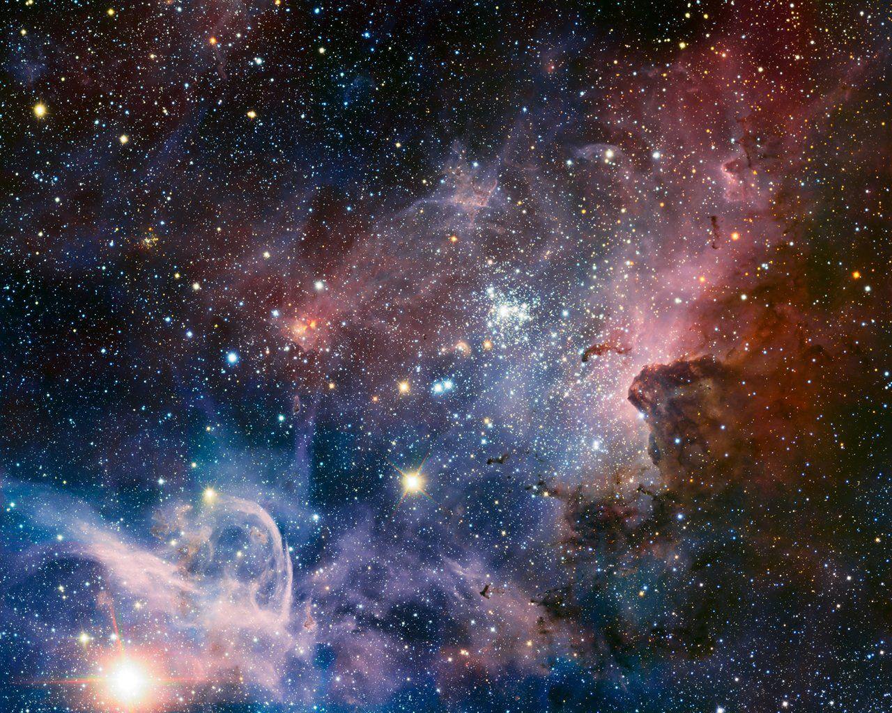Carina Nebula Infrared Panorama Space Wallpaper