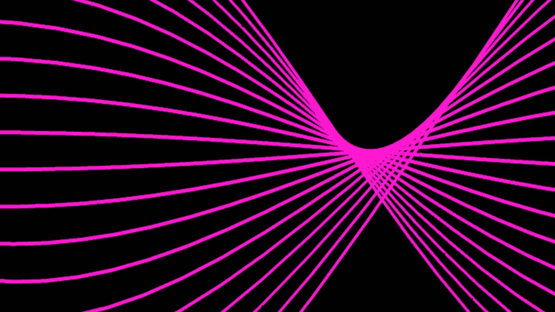 Pink Lines Wave Creation Black Background ANIMATION FREE FOOTAGE HD