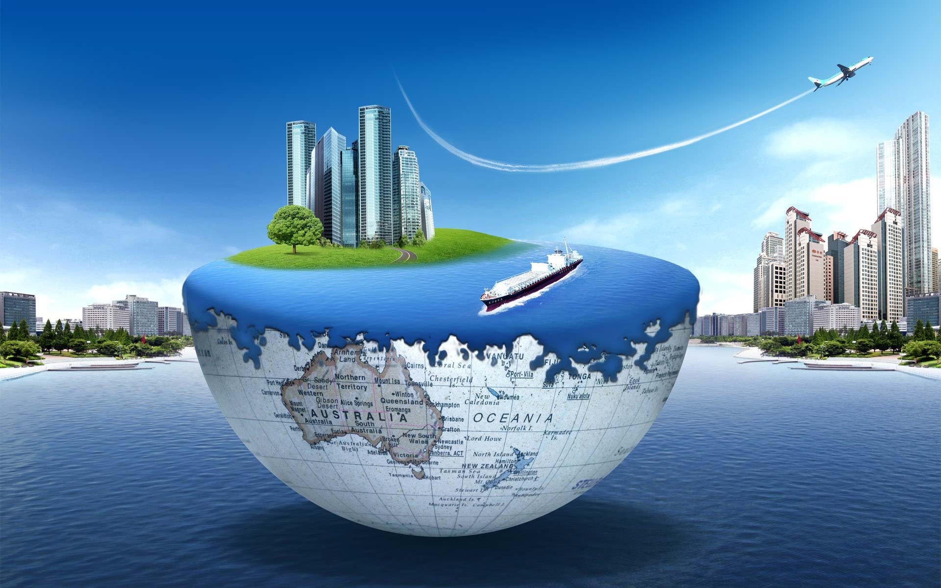 Download International Travel 3D Desktop Wallpaper HD 713