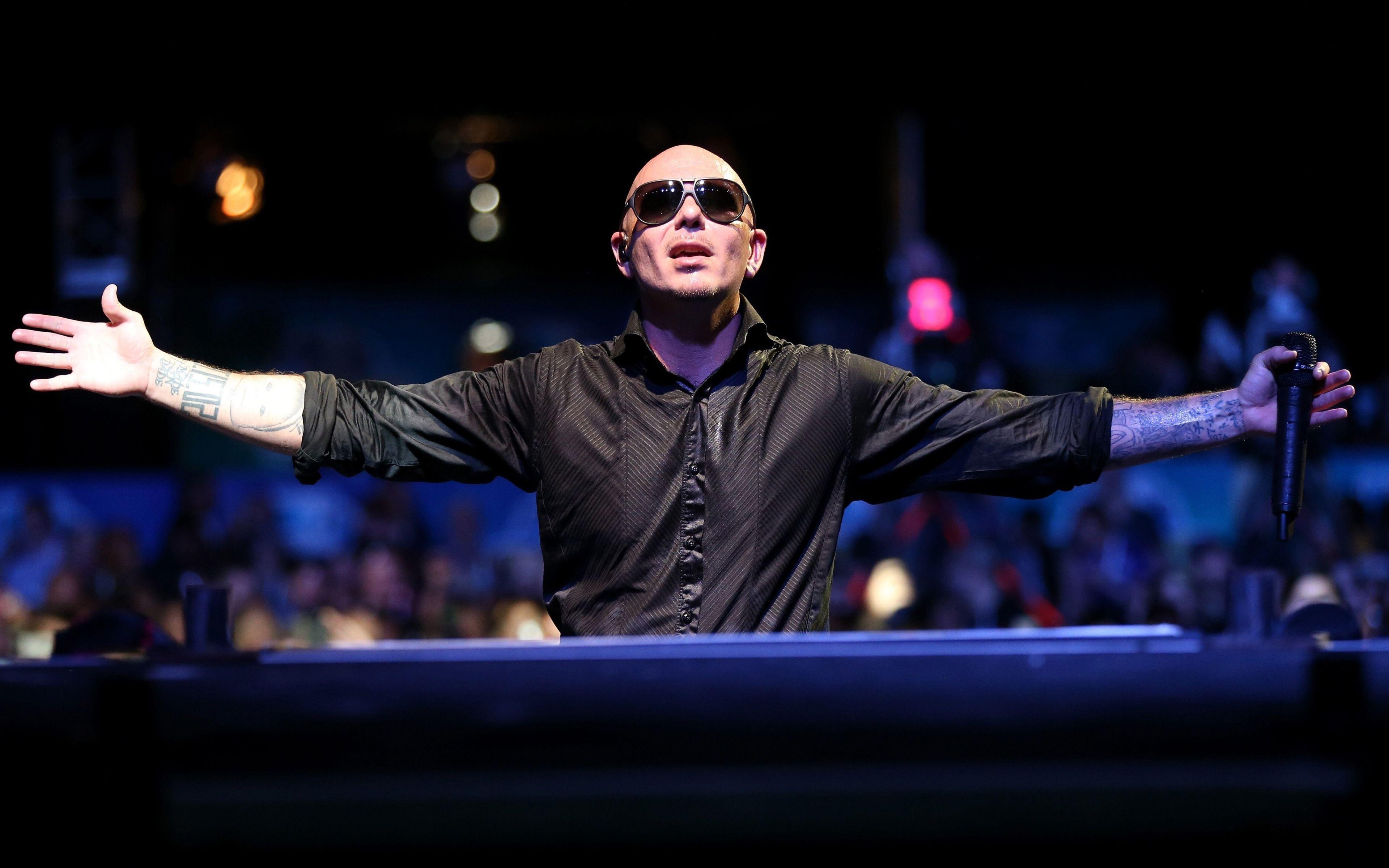 Download wallpaper Pitbull, 4k, american singer, superstars