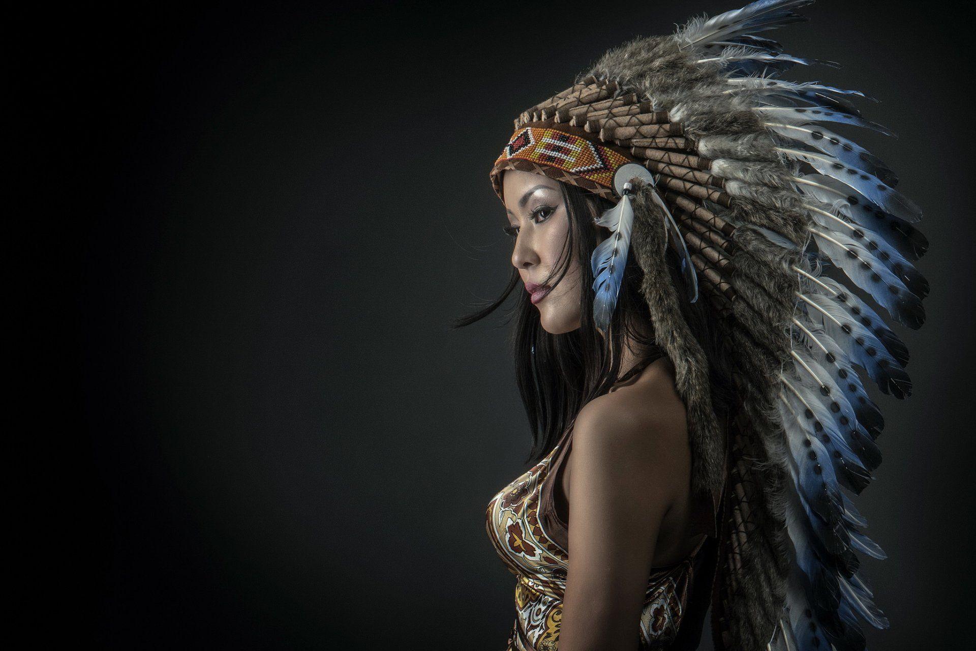 apache costume girl HD wallpaper