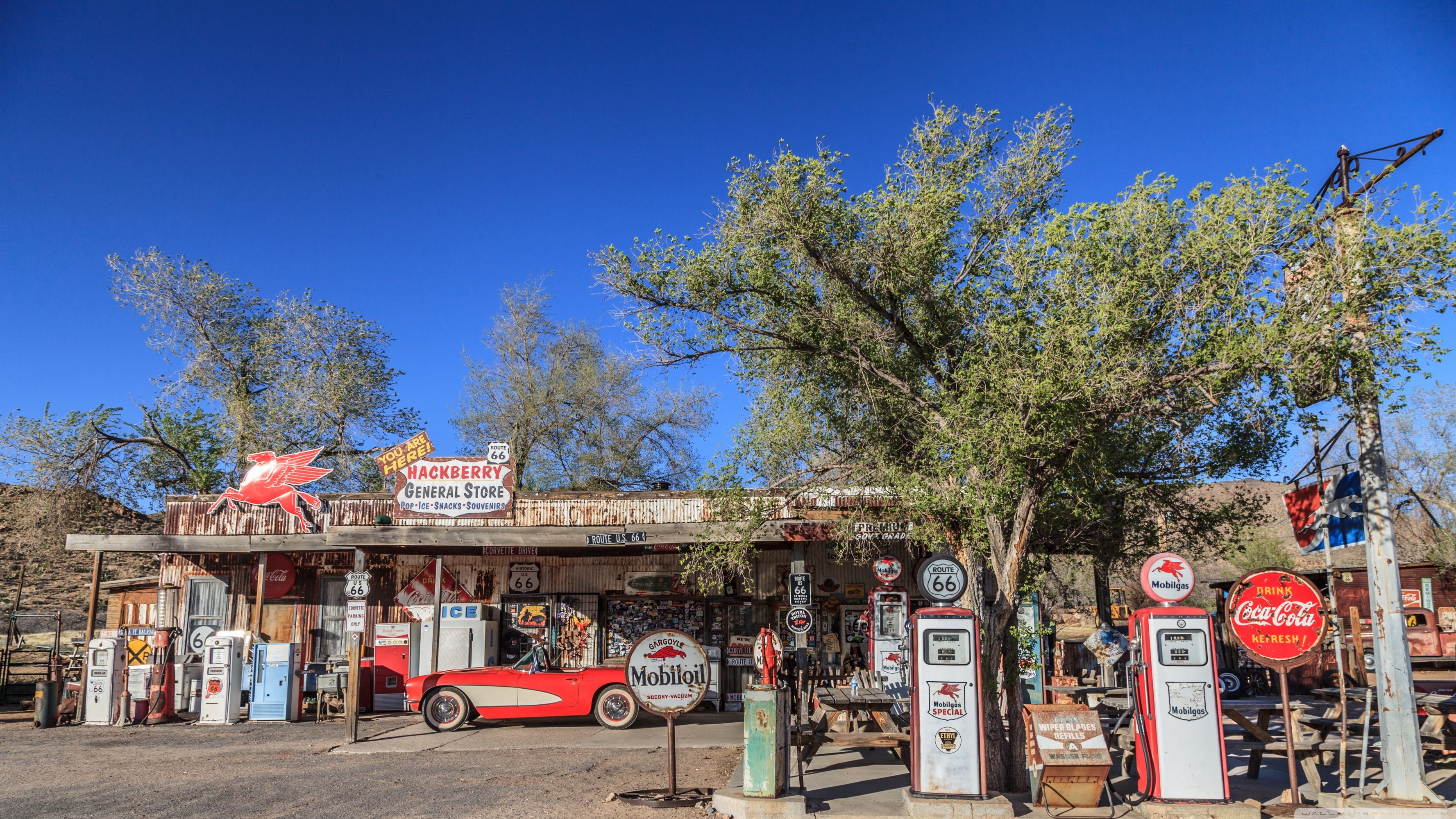 Gas Station, Route Arizona ❤ 4K HD Desktop Wallpaper for 4K