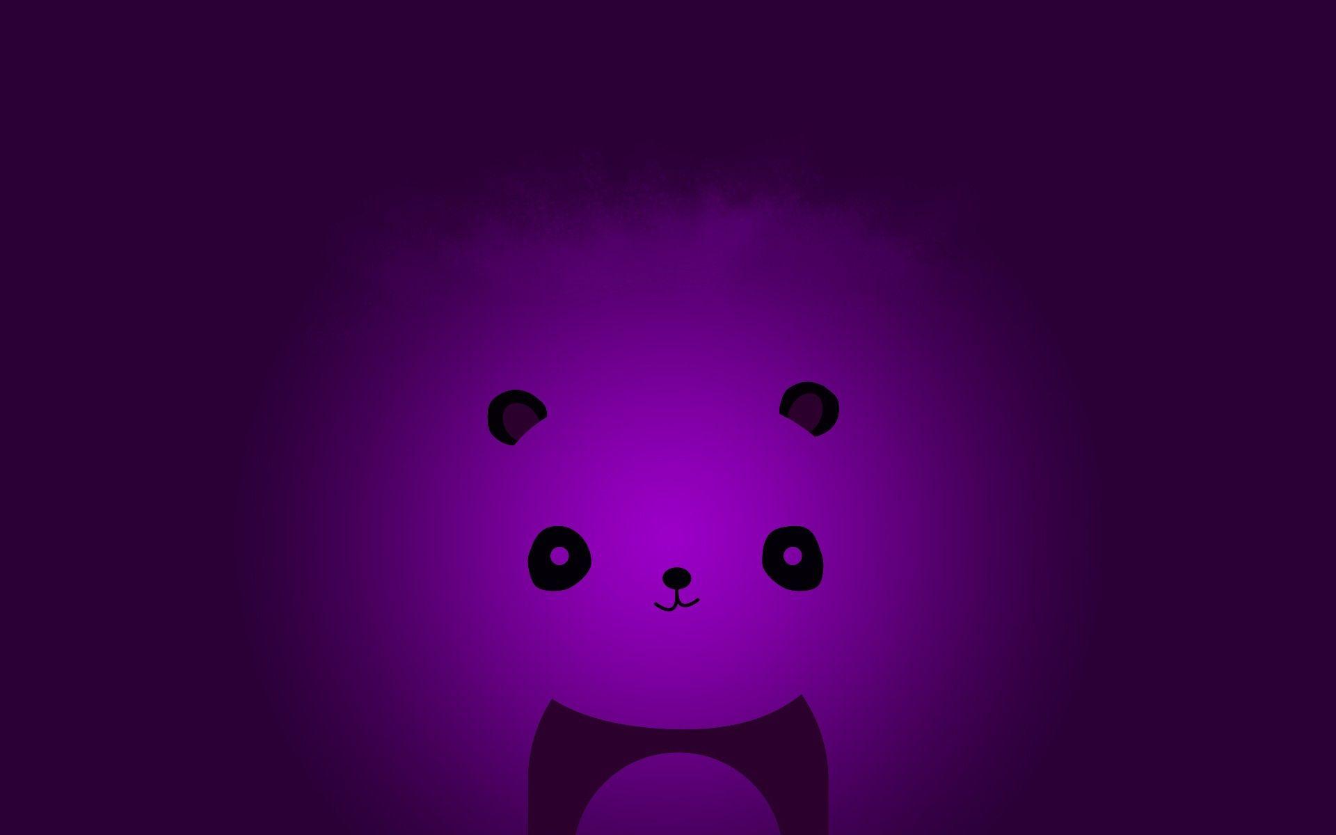 Abstract minimalistic violet panda bears wallpaperx1200
