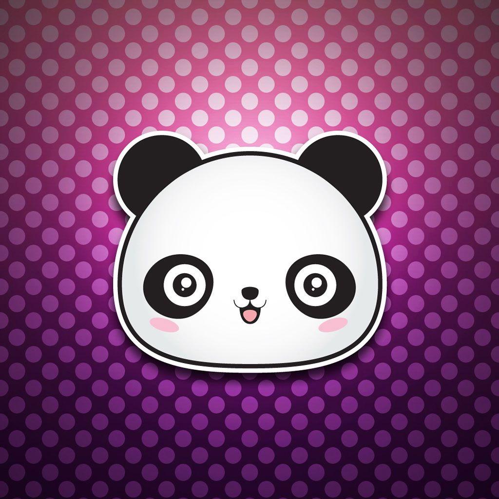 Pink Panda. Ipad Desktop Wallpaper Screensaver Apple Background New