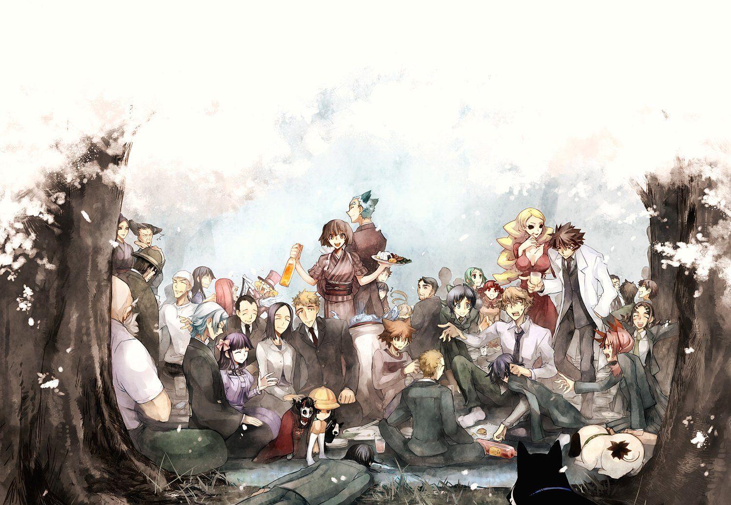 Shiki: Vibrant Anime Gathering HD Wallpaper